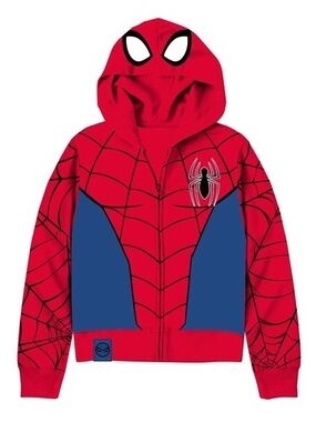 Red & Blue Spider-Man Kids Hoodie Jacket
